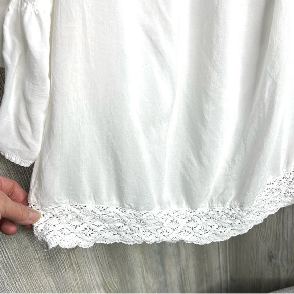 Surf Gypsy Boho Crochet Sleeves Top - Picture 5 of 7